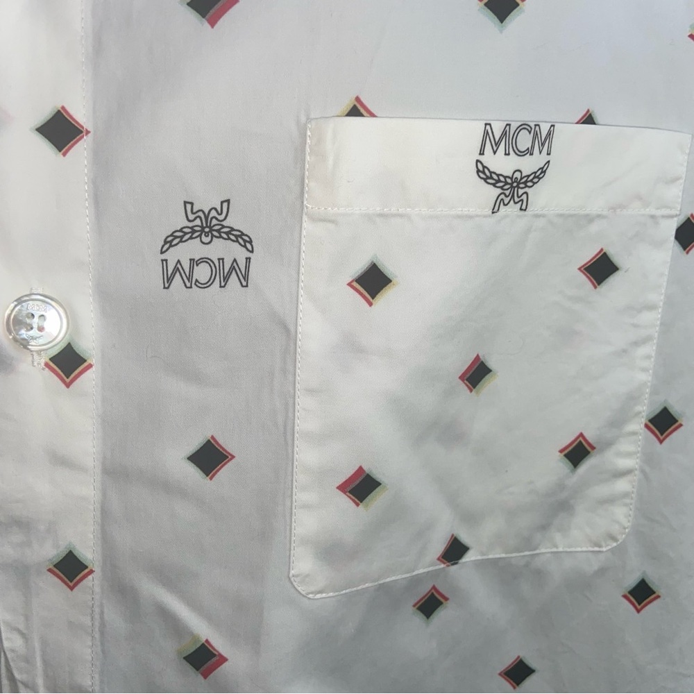 MCM | Men’s shirt size 50 | wht + blk | Good Condition - Picture 3 of 8